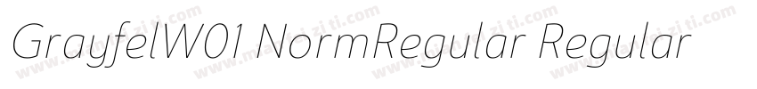 GrayfelW01 NormRegular Regular字体转换